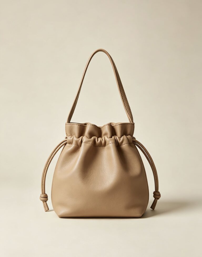 Bucket-shaped crossbody bag